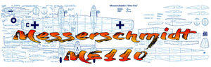 full size printed plans control line scale 1:16 me110 details and markings on the plans are based on a full-size