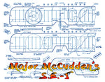 full size printed plans control line  scale 1:12 major mccudden's s.e.-5 fighting planes of the famous aces
