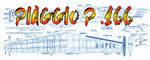 full size printed plans scale 7/8” = 1ft  control line piaggio p .166 kept as simple as possible