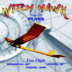 full size printed plan 1/2a witch hawk by jim clem a potent contest machine.