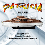 full size printed plan motor yacht l 21”  engine electric  suitable for r/c great beginners project