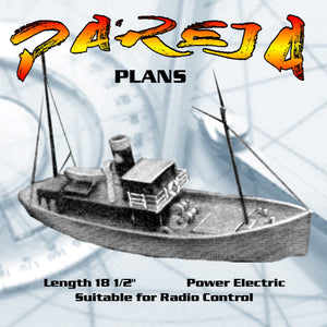 full size printed plans scale 1:24  spanish fishing vessel pareja suitable for radio control