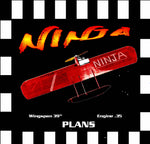 full size printed plan & building notes combat *ninja* wingspan 39" engine .35