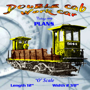 full size printed plan double cab work car a 1946 plan