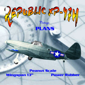 full size printed plans peanut scale "republic xp-47h" ranks with the best both in looks and performance