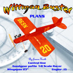 full size printed plan goodyear profile racer control line "wittman buster "  sure winner