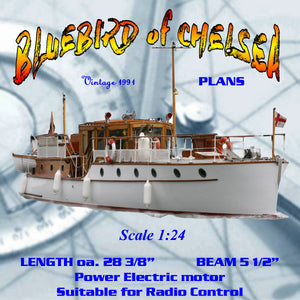 this for full size plans scale 1:24 thornycroft loa 28 3/8 motor yacht  for sir malcolm campbel