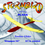 full size printed plan 1944 `floater' towline glider  wingspan 39” "stormbird"