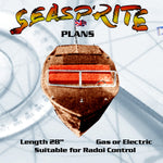 full size printed plan semi-scale 1:9 riva ariston type launch suitable for radio control