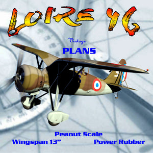 full size printed plans peanut scale "loire 46" graceful gull-wing