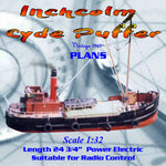 build a scale 1/32  length 24 3/4 in inchcolm cyde puffer for r/c full size printed plan