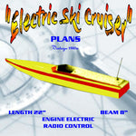 full size printed plan  l 22" b 8" engine electric "05 ski cruiser" for radio control