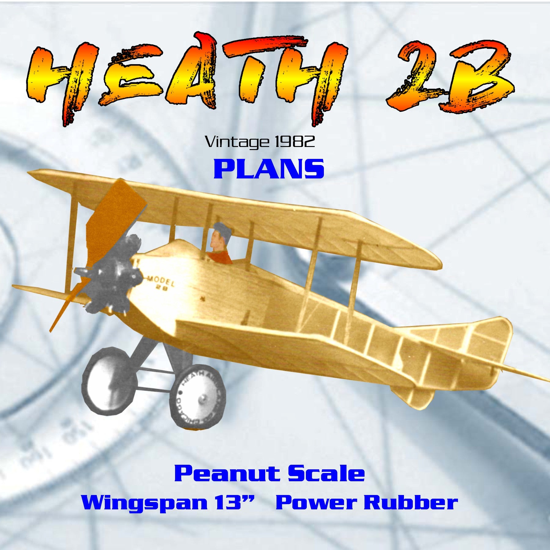 full size printed plans peanut scale heath 2b it flies well