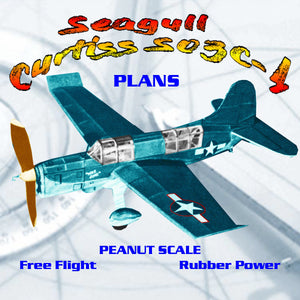 full size printed peanut scale plans seagull curtiss s03c-1  ideal proportions for a flying scale model