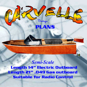 build two semi scale outboard speedboat  electric & gas full size printed plans