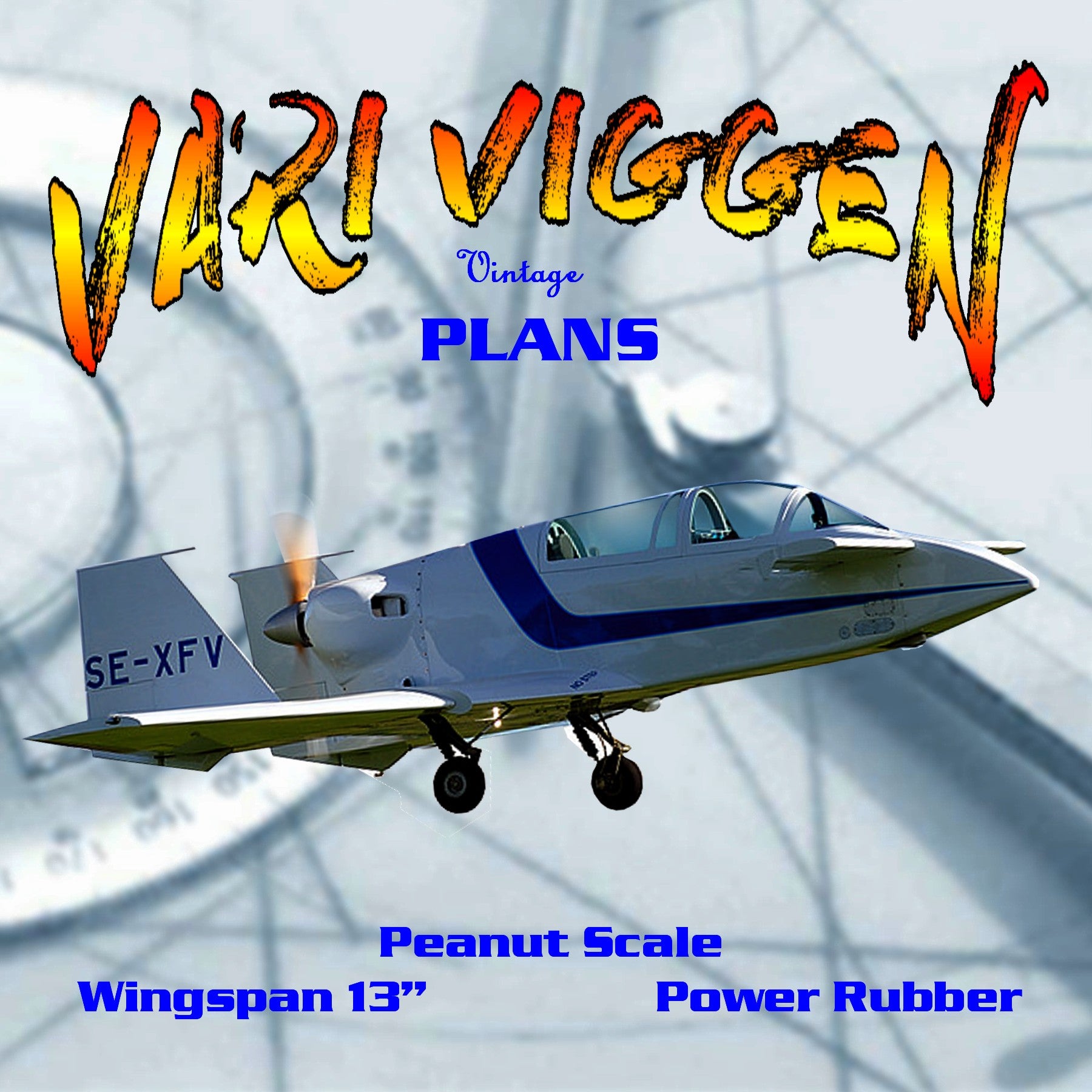 full size printed plans peanut scale " vari viggen " excellent flier. guaranteed to cause heads to turn