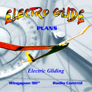 full size printed plan inexpensive electric fun gliding 90” w/s for radio control