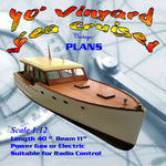 full size printed plans dumas 40' vinyard sea cruiser 1:12 scale 40"  for radio control