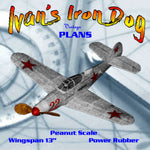 full size printed plans peanut scale "ivan's iron dog" be built very light for outstanding performance.