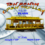 full size printed drawing g. brill co ten bench open trolley  from the 40s