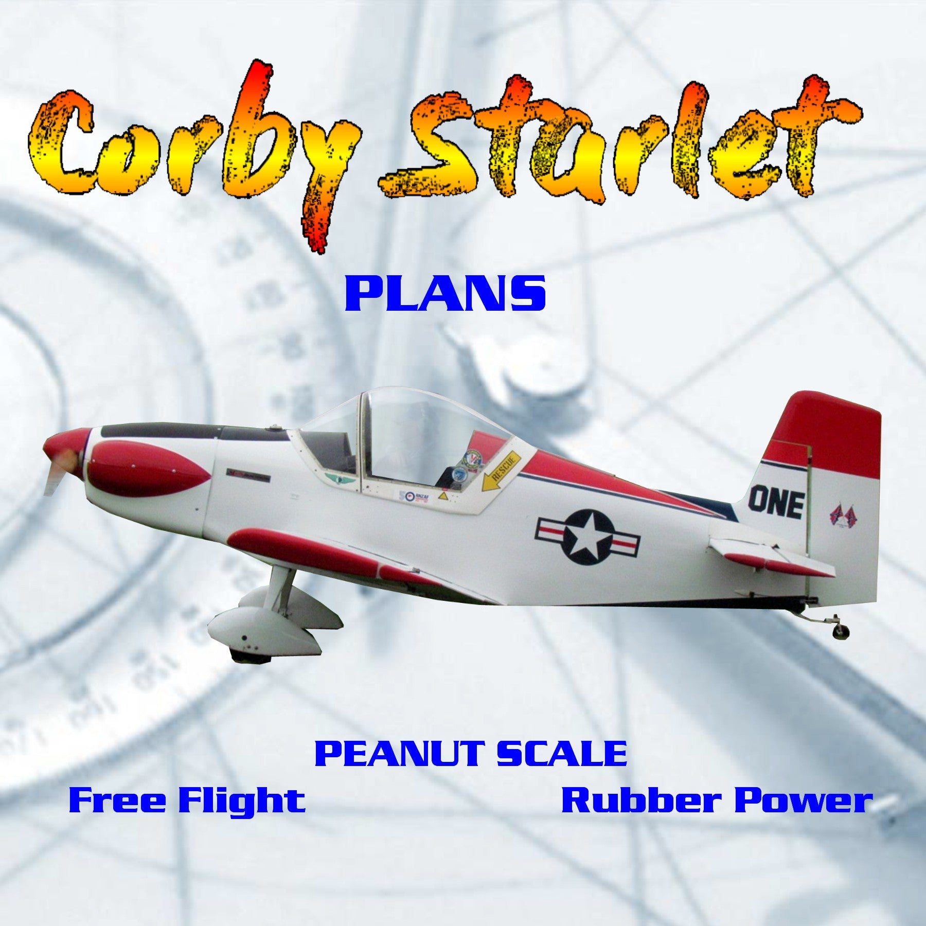 full size printed peanut scale plans corby starlet his stubby little homebuilt still makes long flights .