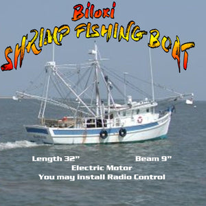 full size plans  shrimp biloxi fishing boat scale 1/2"=1'  length 32” suitable for radio control