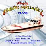 full size printed plan semi‑scale 1/32 "virgin atlantic challener" for radio control