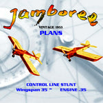 full size plans vintage 1955 control line stunt  jamboree precision aerobatic ace