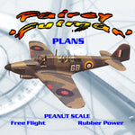 full size printed peanut scale plans fairey 'fulmar' aircraft that was a delight to fly