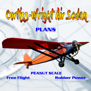 full size printed peanut scale plans curtiss-wright air sedan the 30s reminiscent of many aircraft from the golden age
