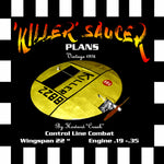 full size printed plan control line  combat  ‘killer’ saucer’ a great, attention‑getting sport model.
