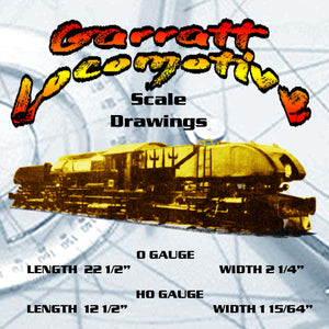 scale printed drawings vintage 1947 o & ho gauge garratt locomotive