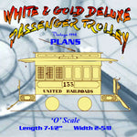 full size printed plan 0 gauge white & gold deluxe passenger trolley a 1948 plan