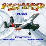 full size printed peanut scale plans broussard mh 1521 ego-pleasing, fun flier