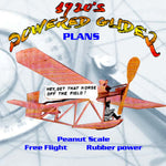 full size printed plans peanut scale 1920's powered glider ton of fun for peanuts with this simple, rugged model