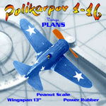 full size printed plans peanut scale "polikarpov 1-16" extremely realistic mine has a great performance,