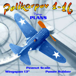 full size printed plans peanut scale "polikarpov 1-16" extremely realistic mine has a great performance,
