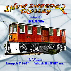 full size printed plan snow fighting trolley a 1941 plan