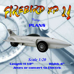 full size printed plan scale 1:20 firebird xp 21 jetex 50 motor  or  convert to electric