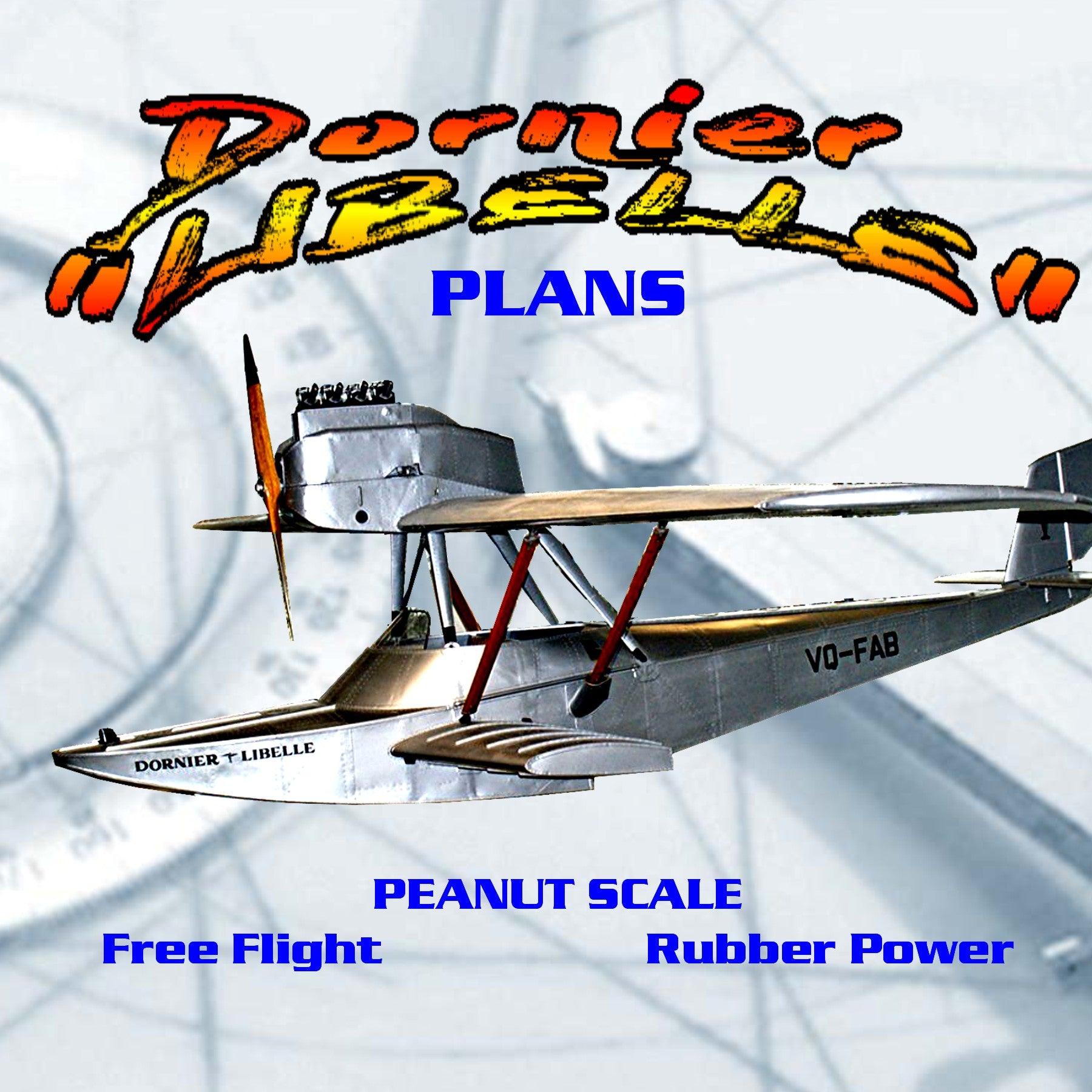 full size printed peanut scale plans dornier “libelle” for rubber or c02' naturally, both are excellent fliers