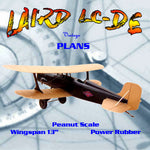 full size printed plans peanut scale "laird lc-de"  radial engined version of the laird lc-de