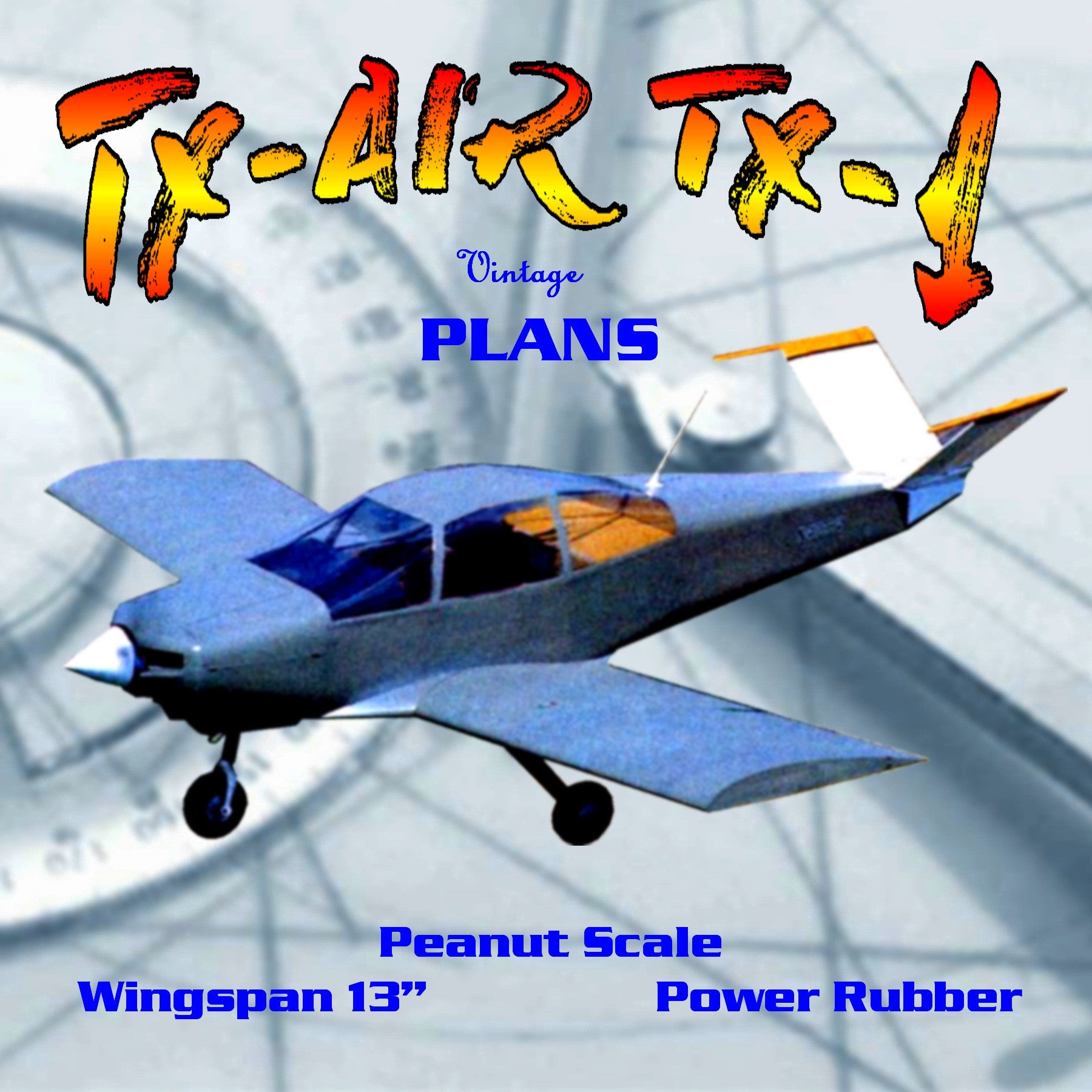 full size printed plans peanut scale "tx-air tx-1" is much more eye-appealing with rounded lines
