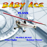 full size printed peanut scale plans  "baby ace" peanut required almost no flight trim adjustments.