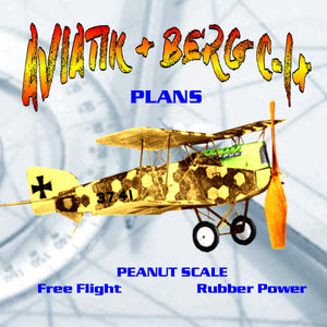 full size printed peanut scale plans aviatik + berg c-l+ ya gotta build this one