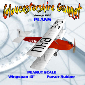full size printed plans peanut scale "gloucestershire gannet" construction is quite straightforward