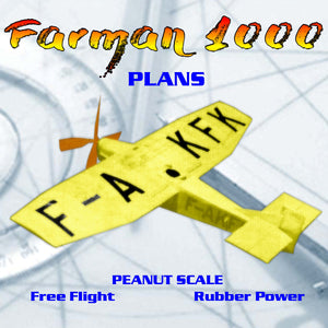 full size printed peanut scale plans farman 1000 miami 9-inch-fuselage rule