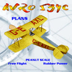 full size printed peanut scale plans  avro 534c is a good subject for c02