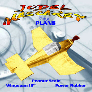 full size printed plans peanut scale jodel'mascaret' suitable for flying indoors or out, in a field