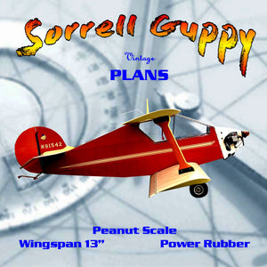 full size printed plans peanut scale "sorrell guppy" construction is ultra-simple and duplicates the original