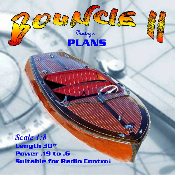 Full Size Printed Plan CHRIS CRAFT 20' RUNABOUT 30